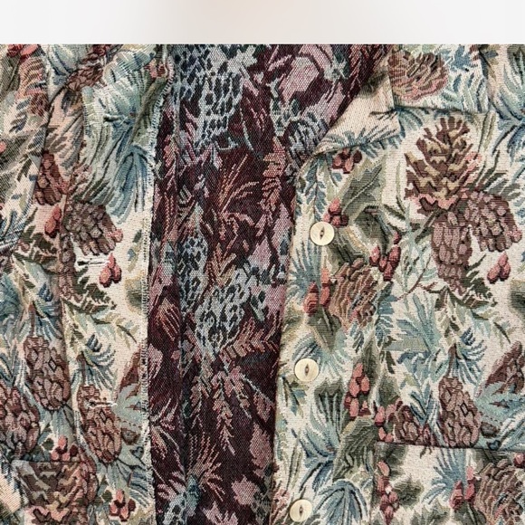 🌿 Vintage Floral Tapestry Cropped Jacket | Boho Anthropologie Style - Picture 5 of 5